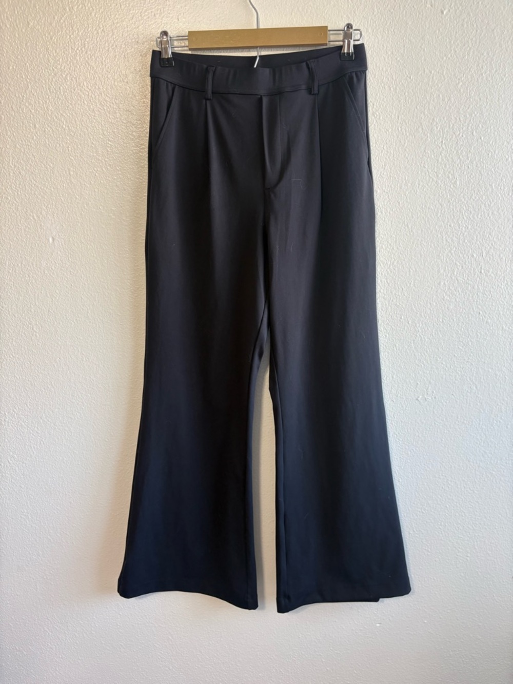 HALARA‎ Black Wide Leg Pull On Pants Gym Travel Relaxed Athletic Business Casual